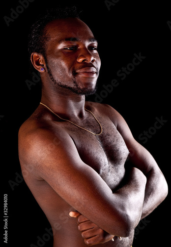 Photo: homme noir torse nu homme noir torse nu