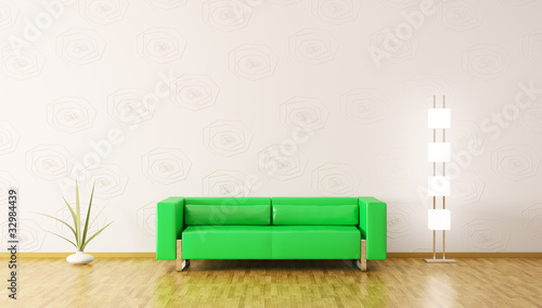 Photo: Modern interior mit sofa 3d render Modern interior mit sofa 3d render