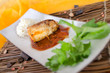 Hähnchenroulade Napoli mit Reis