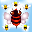 Honey bee family