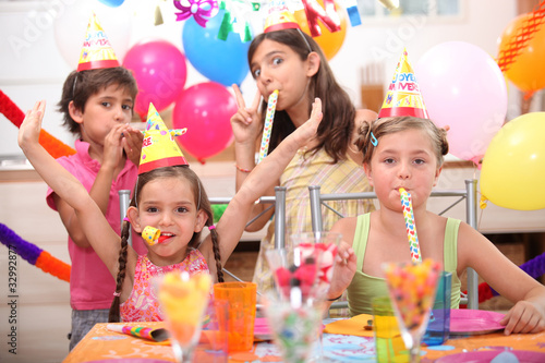 Photo: children at birthday party children at birthday party