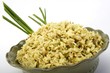 Rice Pilaf in a green ceramic dish