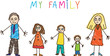 Kids Drawing. Family