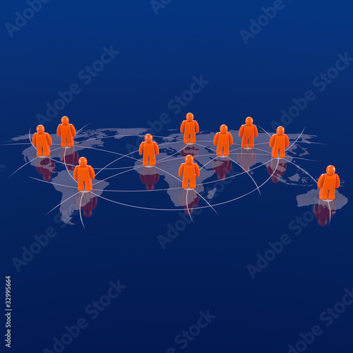 Illustration: Global Player - Geschäftspartner und Business Global Player - Geschäftspartner und Business