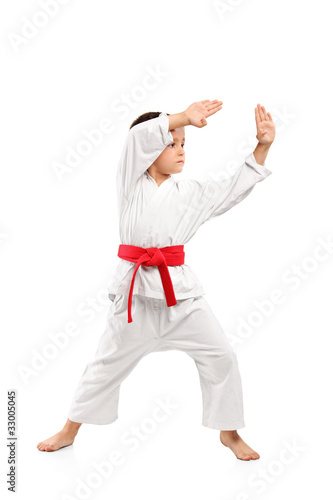 Photo: Karate boy exercising Karate boy exercising
