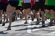 Beine von Marathonläufern