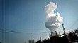 Factory industry, pollution air.