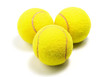 Tennis balls on white background