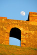 Pompei - tramonto agil scavi con Luna