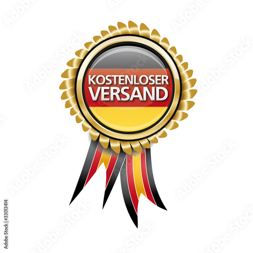 Vektor: Kostenloser Versand in Deutschland Gold Kostenloser Versand in Deutschland Gold