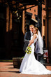 Bride and groom in the city
