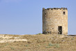 Former windmill converted in shelter for goats in Antimachia
