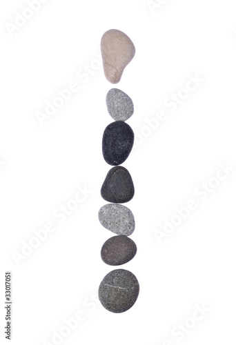 Photo: pebble I isolated on white pebble I isolated on white
