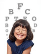 Little Girl Vision Test for Glasses