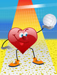 Heart playing in volleyball