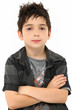 Portrait Eight Year Old Boy Arms Crossed