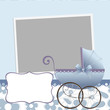 Vector: Cute template for baby's card Cute template for baby's card
