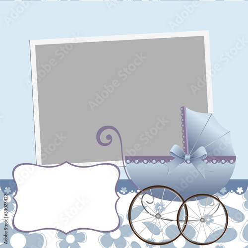 Vector: Cute template for baby's card Cute template for baby's card