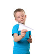 little boy in studio