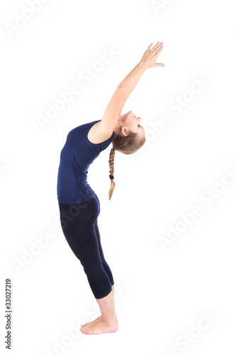 Photo: First step of Yoga surya namaskar sun salutation First step of Yoga surya namaskar sun salutation