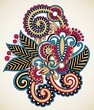 floral tattoo design, ornamental decorations