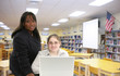 Teacher and Student in Library