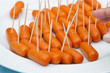Cocktail sausages on a plate Cocktail sausages on a plate