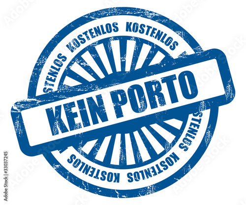 Illustration: Strahlen Stempel blau RT KEIN PORTO Strahlen Stempel blau RT KEIN PORTO