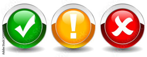 Vektor: Vector security web buttons Vector security web buttons