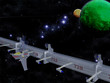 The starship and two planets