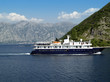 Ship sailing in bay
