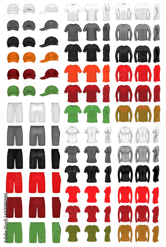 Vector: Vector clothing template mega collection Vector clothing template mega collection