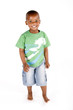 Three year old black or african american boy standing smiling Three year old black or african american boy standing smiling