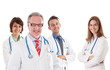 Smiling doctors, isolated on white