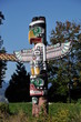 Totem shaped in Stanley park, BC Canada