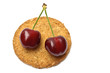 Cherries over a cookie Cherries over a cookie