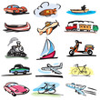 Set of cartoon transport Set of cartoon transport