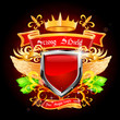Heraldic shield design. Vector Heraldic shield design. Vector