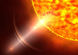 Illustration of a very big solar storm