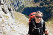 female Hiker on the way to the top