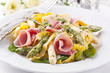 Pasta mit Schinken und Spargel
