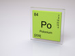 Polonium - symbol Po - chemical element of the periodic table