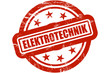 Sternen Stempel rot ELEKTROTECHNIK