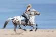 Image : Girl and spotted horse