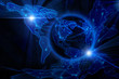 Illustration: Blue internet background (Global and Communication concept) Blue internet background (Global and Communication concept)