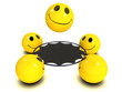 3d Smileys and their trampoline