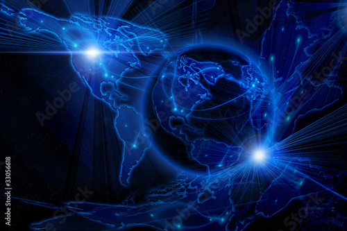 Illustration: Blue internet background (Global and Communication concept) Blue internet background (Global and Communication concept)