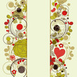 Retro floral borders or banner
