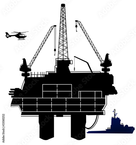 Vektor: Offshore Plattform Offshore Plattform