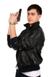 Young man with gun.